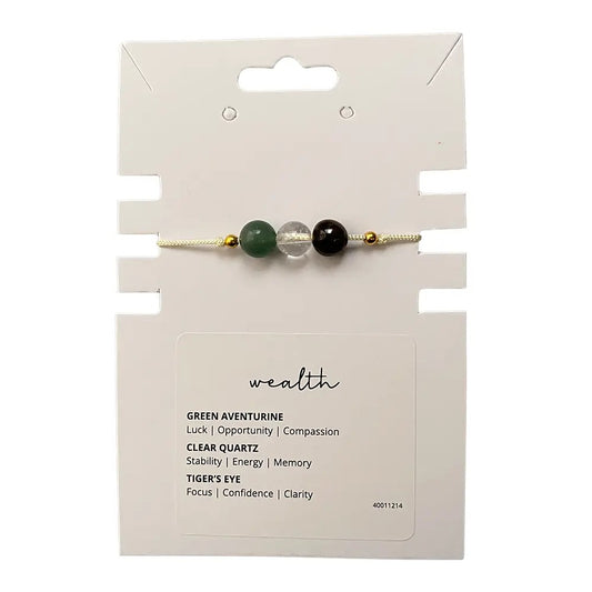 Wealth Crystal Intention Bracelet Wristlet