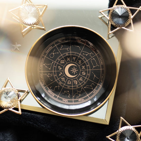 Astrology Trinket Dish - Black