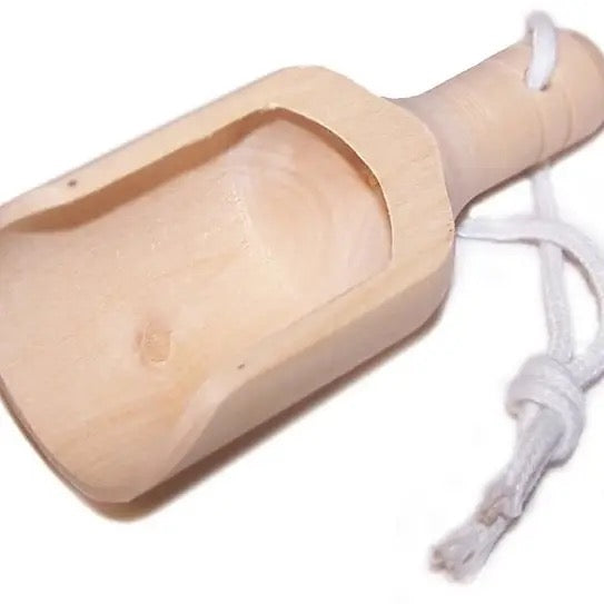 Wooden Scoop for scooping bath salts or spell blends