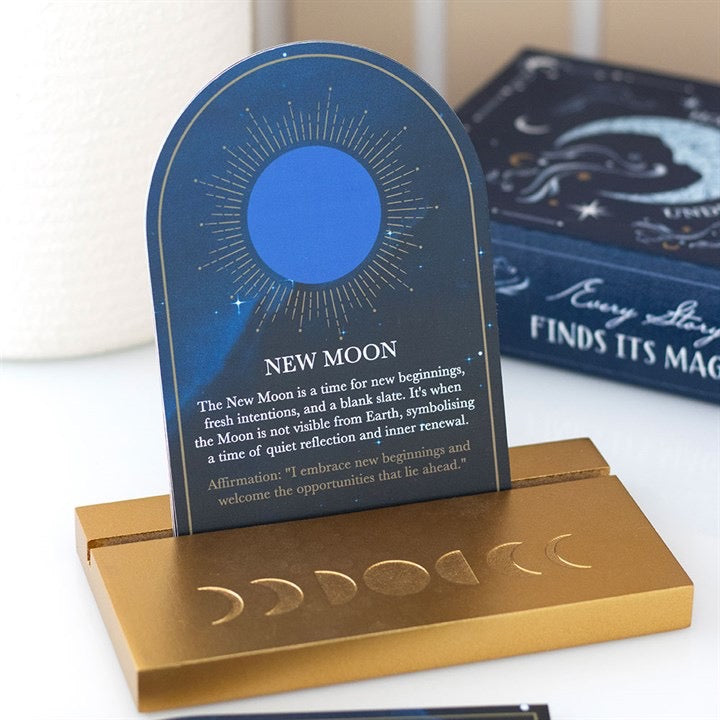 Moon Phase Cards with display stand