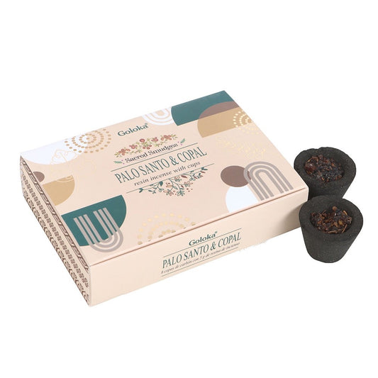Resin Incense Cups : Palo Santo & Copal : Incense for smoke cleansing
