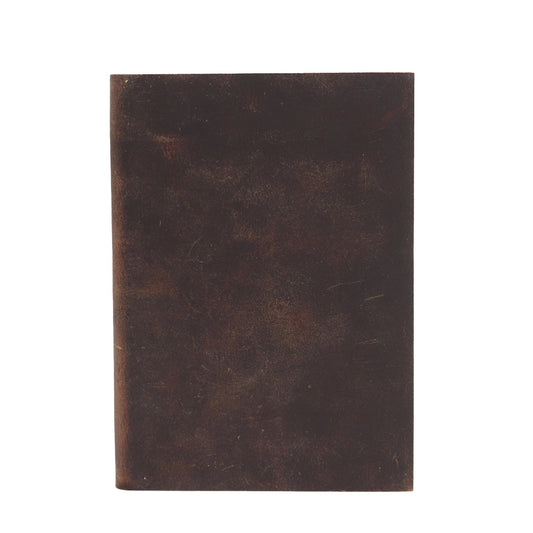 Dark Tan Leather Grimoire / Notebook - 100 Lined Pages - 18 x 13cm