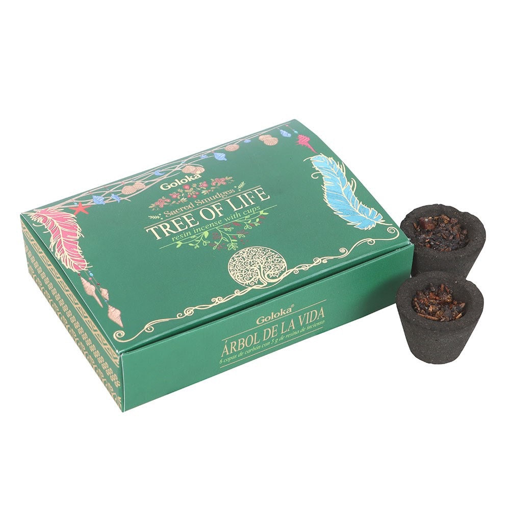 Resin Incense Cups : Tree of life : Incense for smoke cleansing