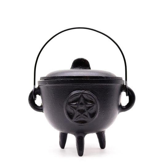 Cast Iron Cauldron with Pentagram (Large)