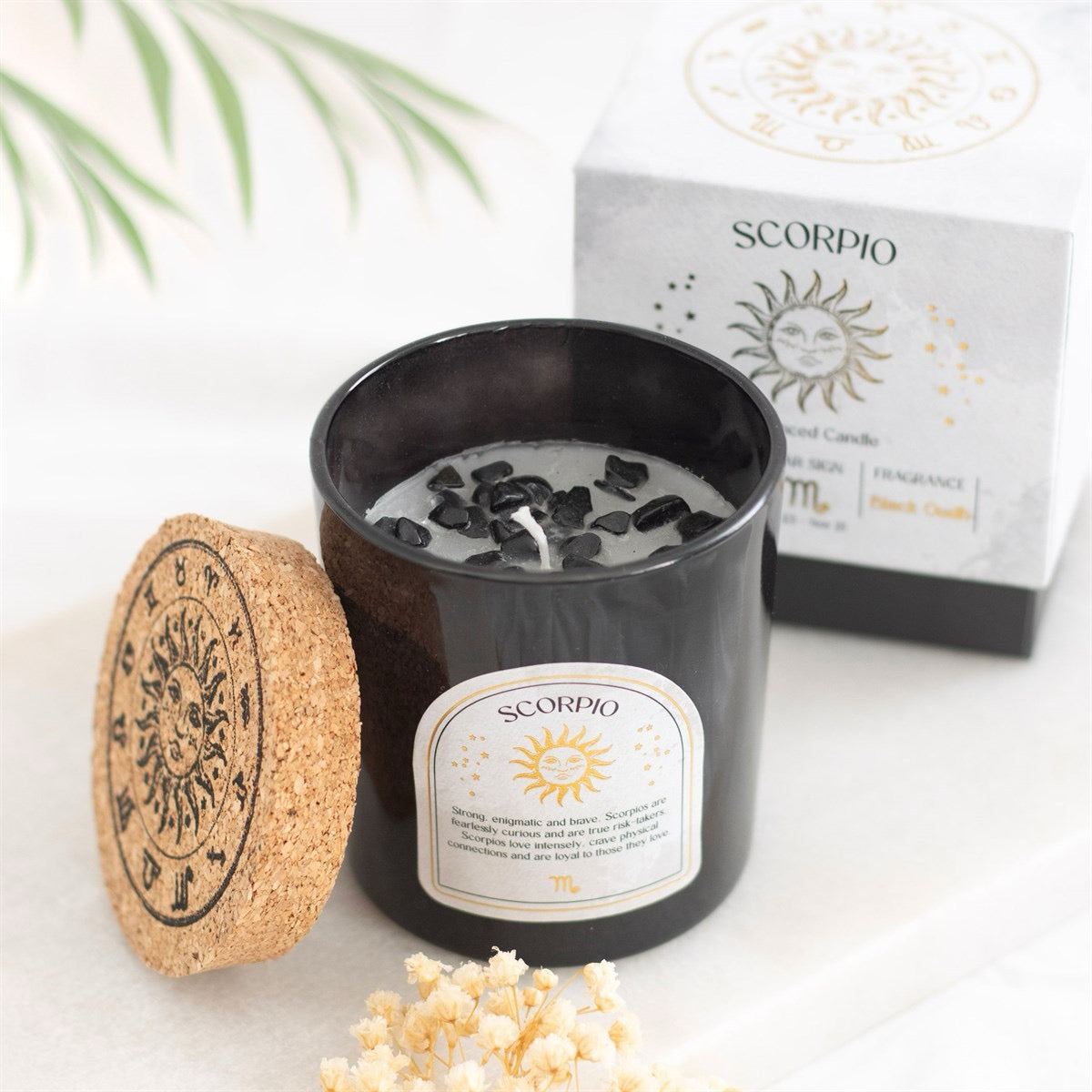 Star Sign Candle - SCORPIO - Black Oudh