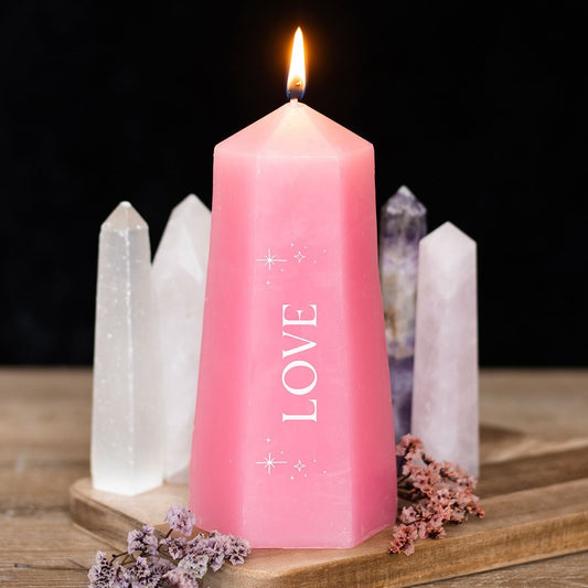 Hidden Crystal Candle - Love - Rose Quartz