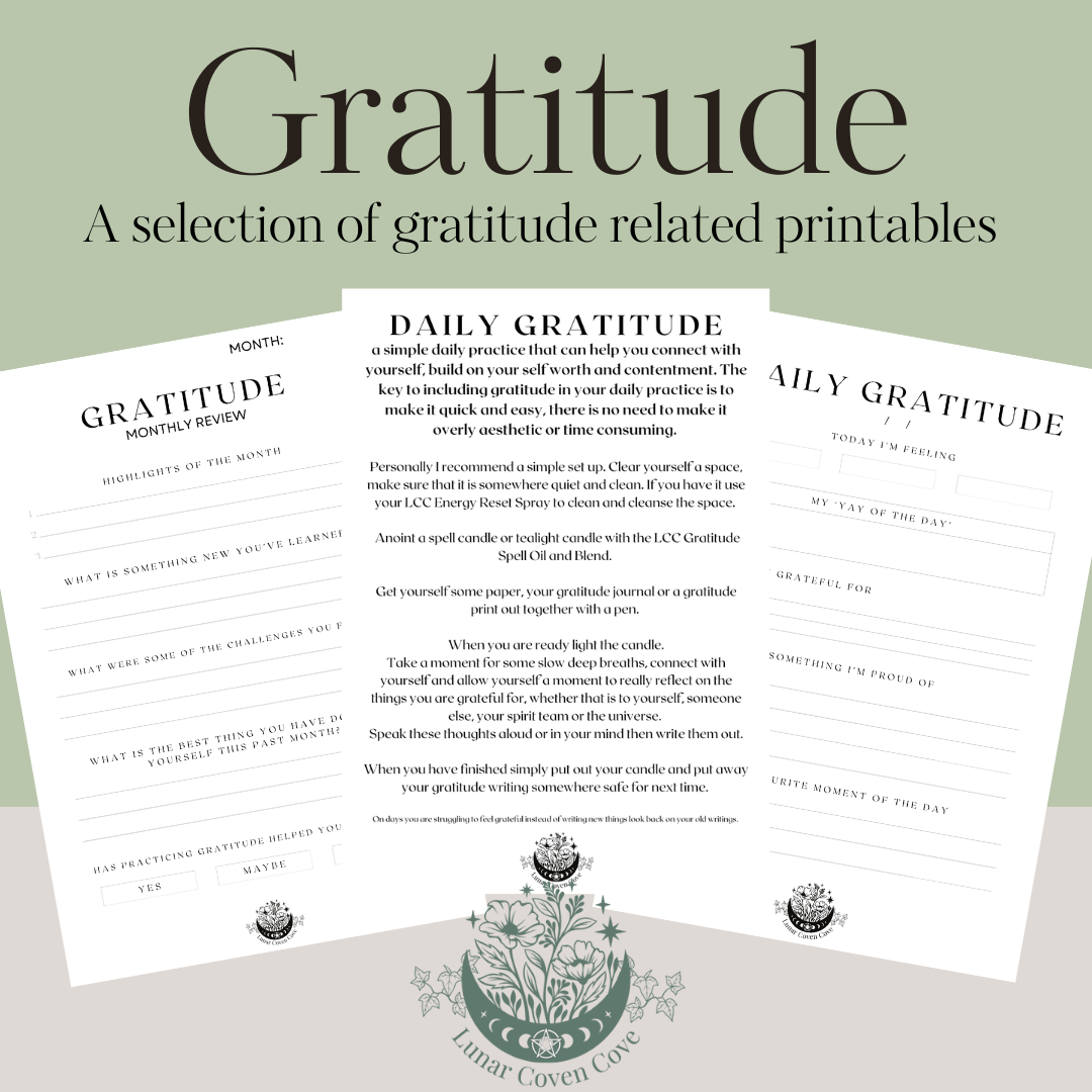 Gratitude Worksheets - Digital Download