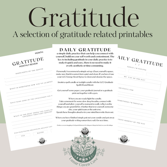 Gratitude Worksheets - Digital Download