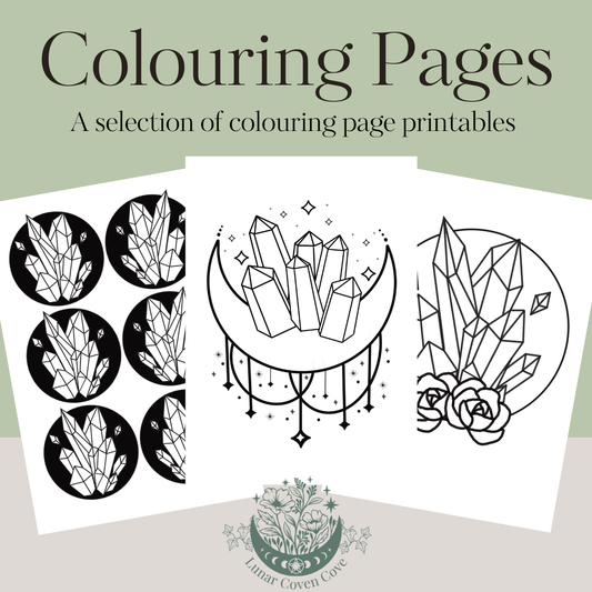 Crystal Colouring Pages - Digital Download
