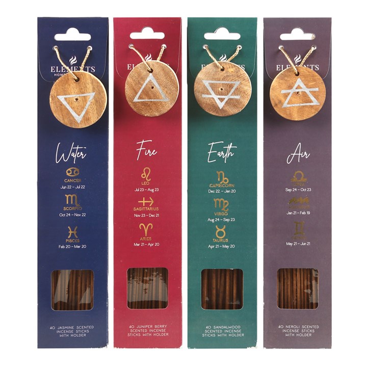 Element Incense Sticks with holder - Choose Earth, Air, Fire or Water