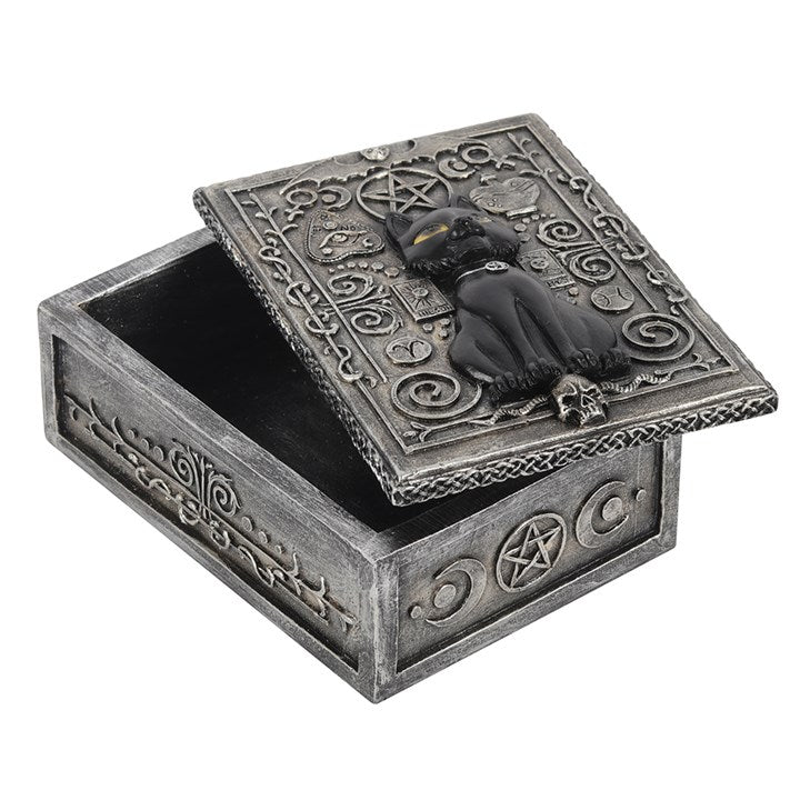 Witchy Black Cat Trinket Box