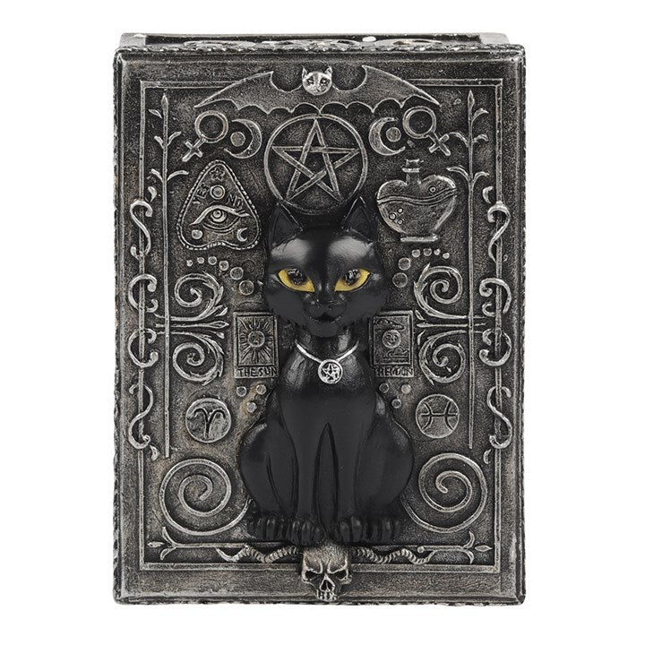 Witchy Black Cat Trinket Box