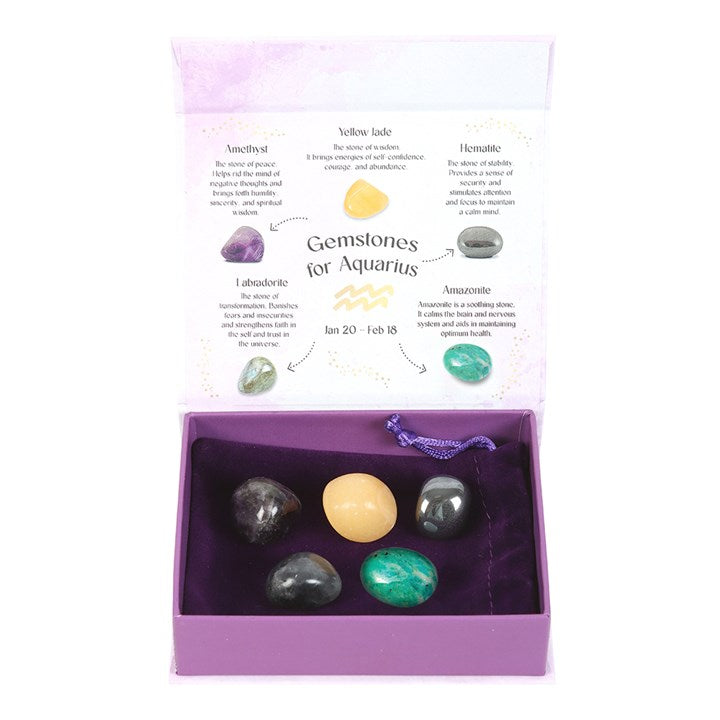 CRYSTAL TUMBLESTONE SET - Choose a Zodiac Sign