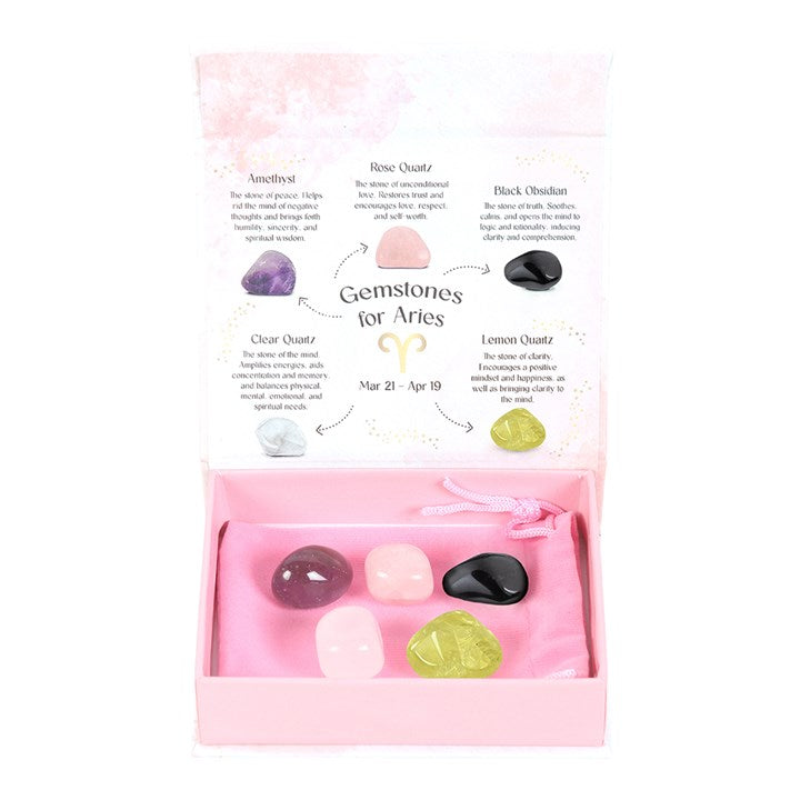 CRYSTAL TUMBLESTONE SET - Choose a Zodiac Sign